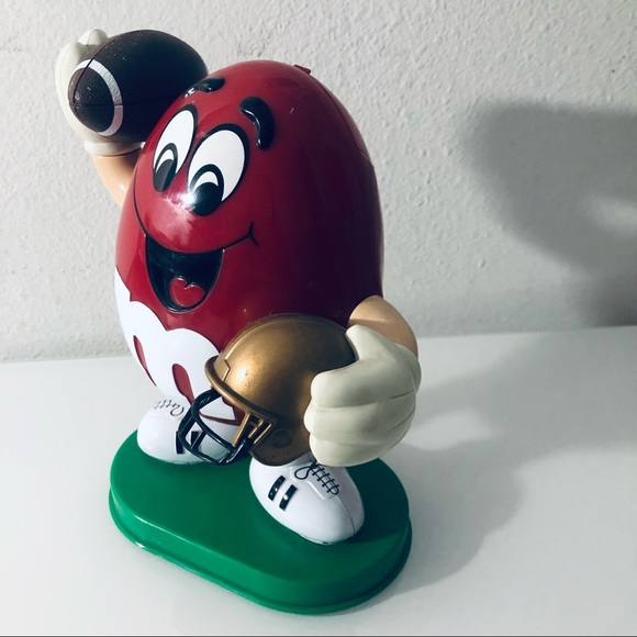 VINTAGE M & M RED FOOTBALL CANDY DISPENSER - Picture 4 of 5
